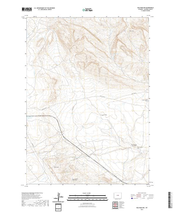 USGS Topographic Map – Waltman NW