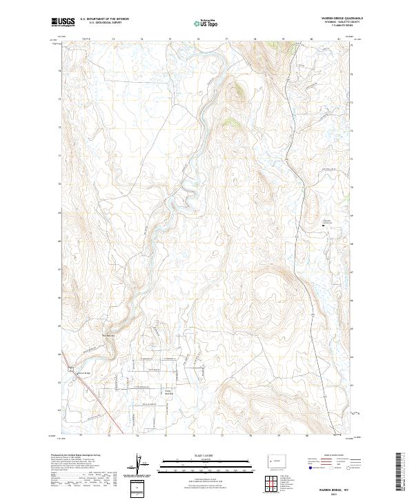 USGS Topographic Map – Warren Bridge