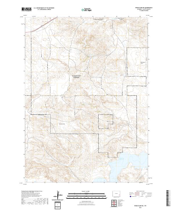USGS Topographic Map – Wheatland NE
