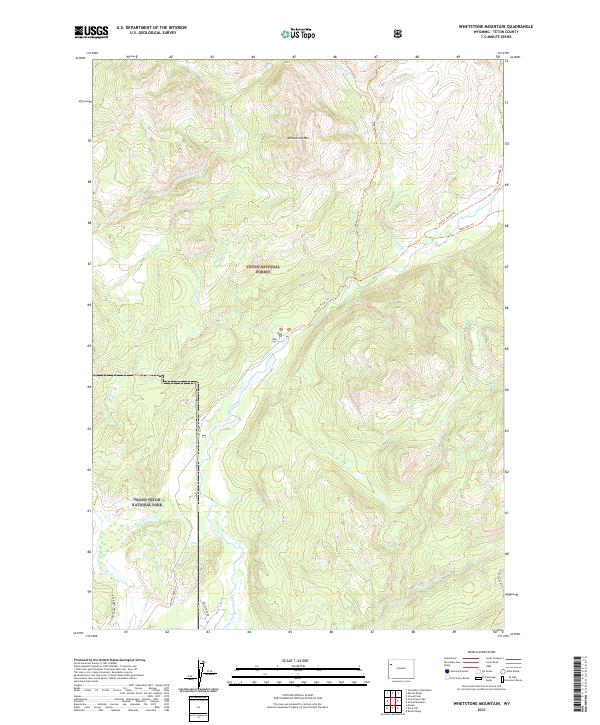 USGS Topographic Map – Whetstone Mountain