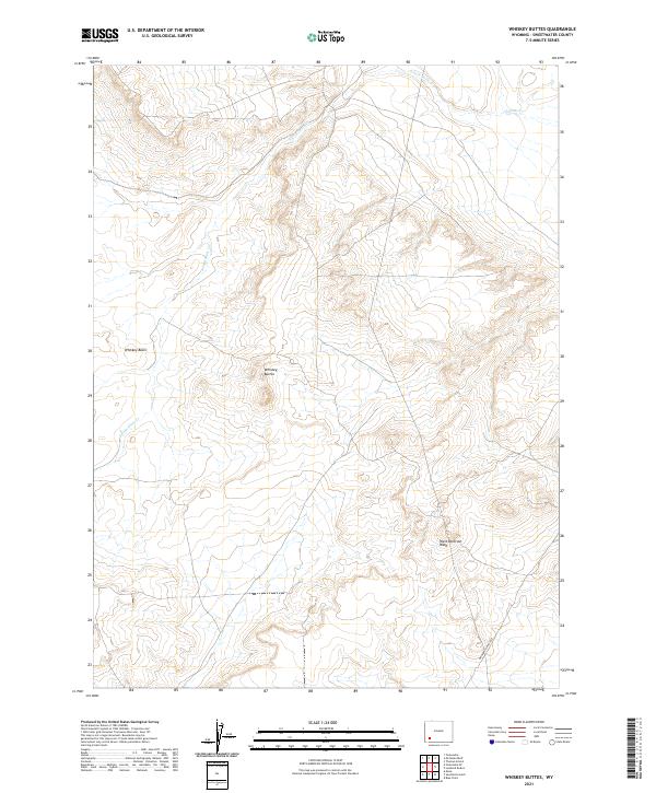 USGS Topographic Map – Whiskey Buttes