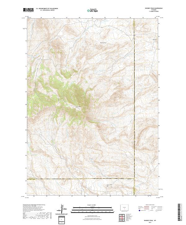 USGS Topographic Map – Whiskey Peak