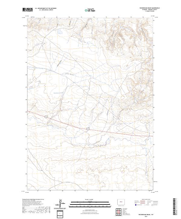 USGS Topographic Map – Wickersham Draw