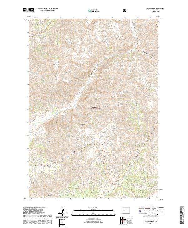 USGS Topographic Map – Wiggins Peak