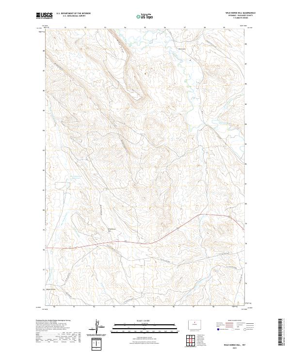 USGS Topographic Map – Wild Horse Hill