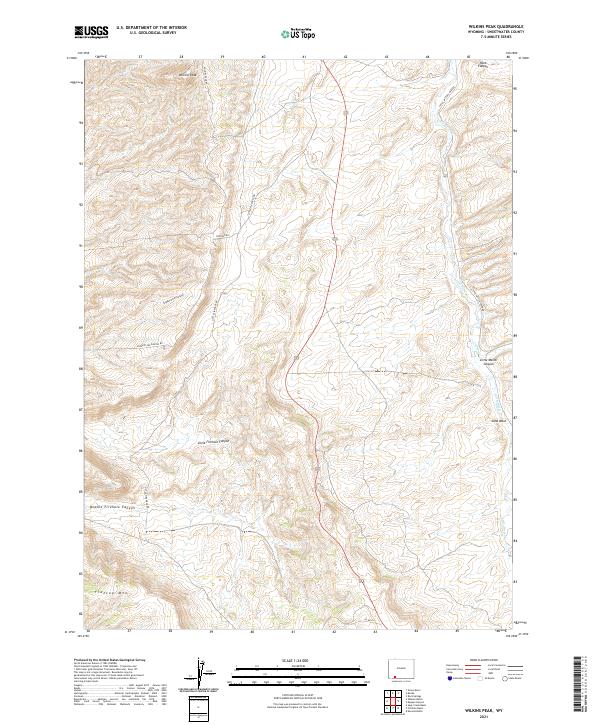 USGS Topographic Map – Wilkins Peak