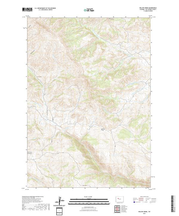 USGS Topographic Map – Willow Creek