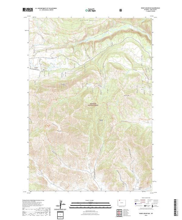 USGS Topographic Map – Windy Mountain