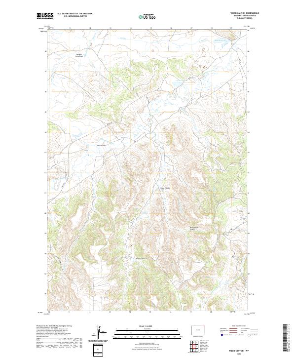 USGS Topographic Map – Wood Canyon