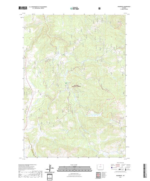 USGS Topographic Map – Woodrock