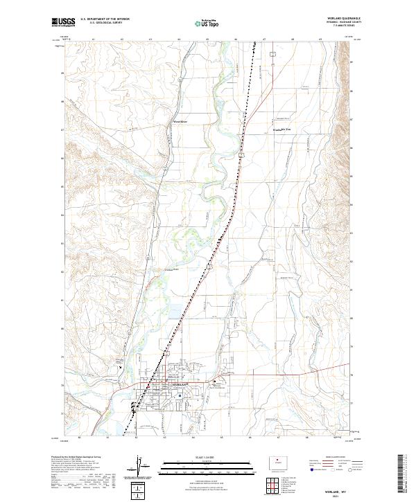 USGS Topographic Map – Worland