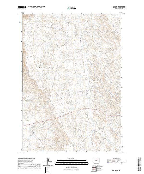 USGS Topographic Map – Worland SE