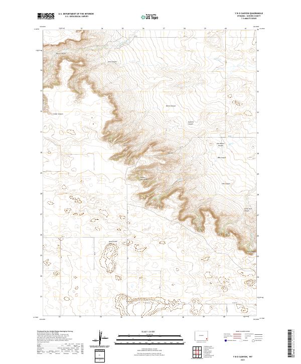 USGS Topographic Map – Y B O Canyon