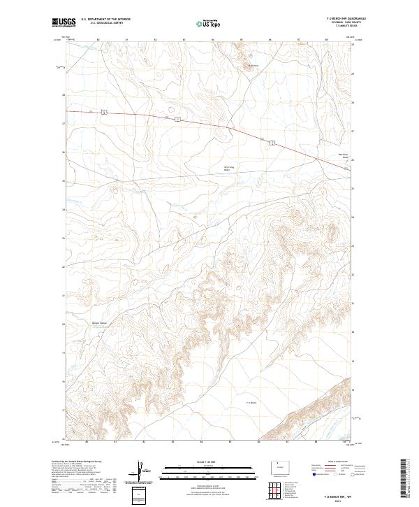 USGS Topographic Map – Y U Bench NW