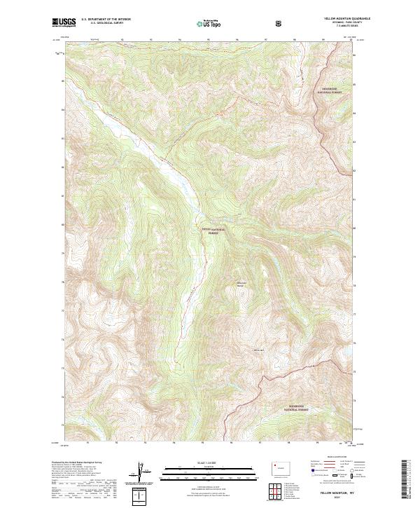 USGS Topographic Map – Yellow Mountain