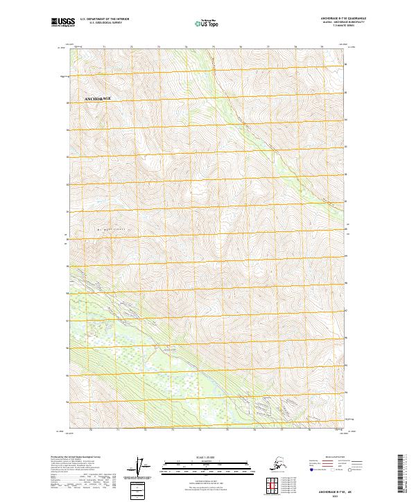 US Topo 7.5minute map for Anchorage B7 SE, AK ScienceBaseCatalog