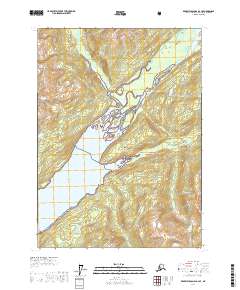Topo map Bradfield Canal A-4 SE Alaska
