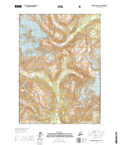 Topo map Bradfield Canal B-5 NE Alaska