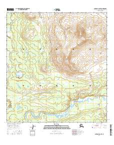 Topo map Gulkana D-6 NW Alaska
