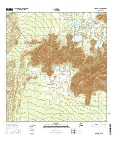 Topo map Nabesna B-1 NW Alaska