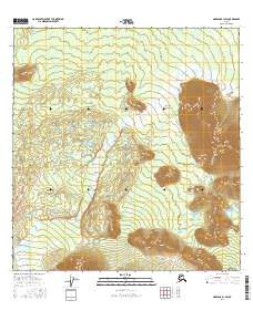 Topo map Nabesna B-1 SW Alaska