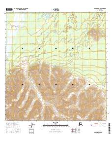 Topo map Nabesna B-2 SE Alaska