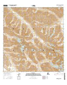 Topo map Nabesna B-3 SW Alaska