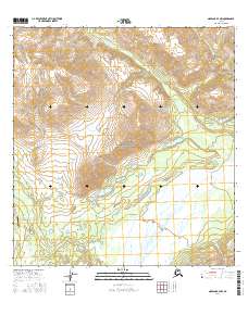 Topo map Nabesna B-4 NW Alaska