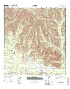 Topo map Nabesna D-1 NE Alaska