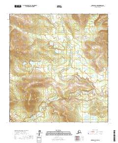 Topo map Nabesna D-1 NW Alaska
