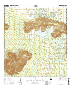 Topo map Nabesna D-3 NW Alaska