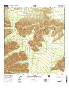 Topo map Nabesna D-4 NE Alaska