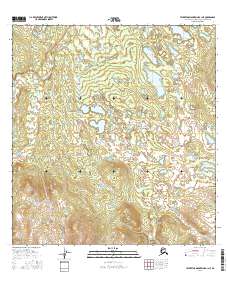 Topo map Talkeetna Mountains B-1 NE Alaska