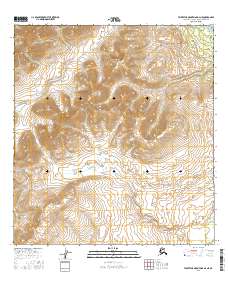Topo map Talkeetna Mountains D-2 NE Alaska
