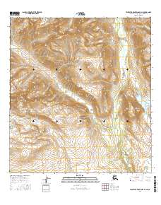 Topo map Talkeetna Mountains D-4 NE Alaska
