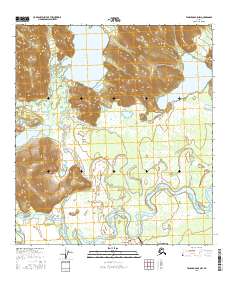 Topo map Tanacross B-5 NW Alaska