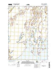 Topo map Tyonek B-2 SW Alaska