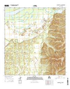 Topo map Unalakleet B-1 SW Alaska