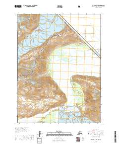 Topo map Yakutat B-1 NE Alaska