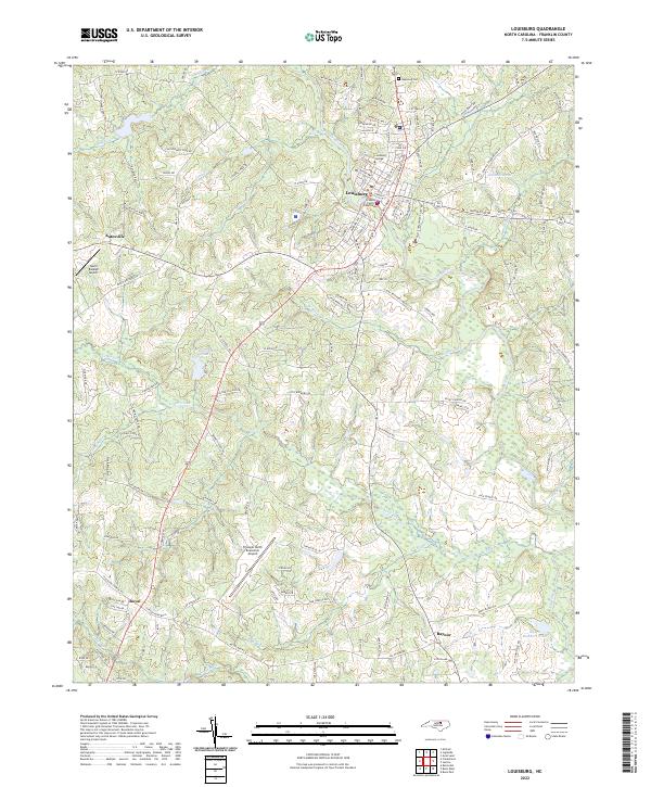 US Topo 7.5minute map for Louisburg, NC ScienceBaseCatalog