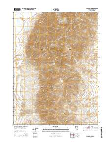 2015 Map of King Lear Peak, 2015 Print