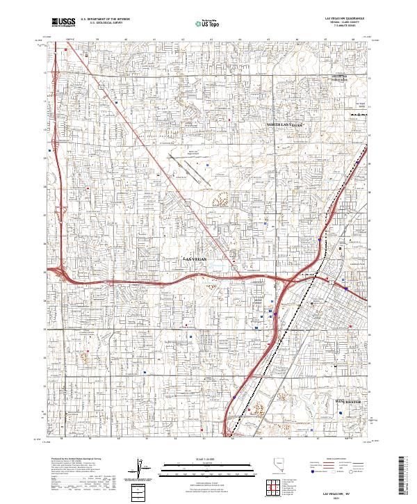 2021 Map of Las Vegas NW, 2021 Print