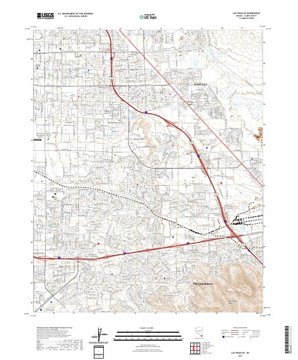 2021 Map of Las Vegas SE, 2021 Print