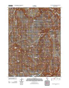 2011 Map of Mahogany Mountain, 2011 Print