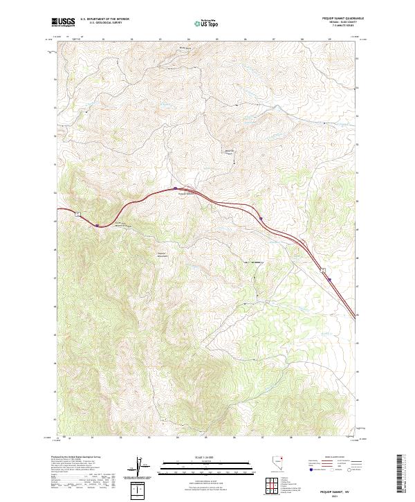 2021 Map of Pequop Summit, 2021 Print