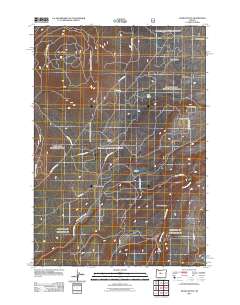 2011 Map of Akawa Butte, 2011 Print