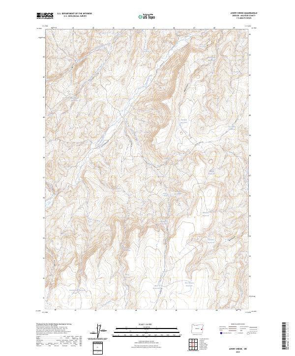 2023 Map of Avery Creek, 2023 Print