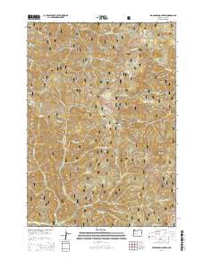 2014 Map of Bearbones Mountain, 2014 Print
