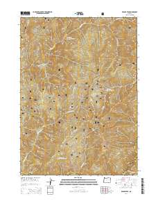 2014 Map of Brandy Peak, 2014 Print