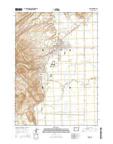 2014 Map of Burns, 2014 Print